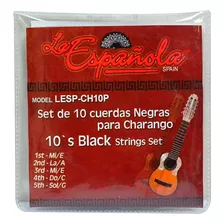 Set De Cuerdas Negra Para Charango Lesp-ch10p La Española