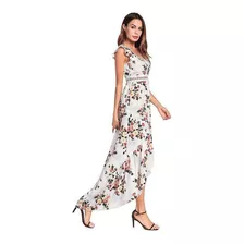 Novo Vestido Floral Elegante De Verão Longo Boho Vi