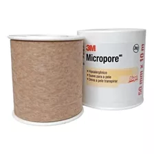 Fita Micropore Cor Da Pele 3m Bege 50mm X 10m Com 3 Rolos