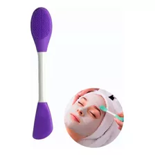 Aplicador Cepillo Silicona Mascara Facial Masajeador 2 En 1