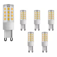 Kit 06 Lâmpada Led Halopim G9 5w Branco Quente