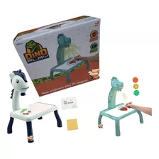 Mesa Projetora Criativa De Desenho Infantil Led Lousa Mágica Cor Dino Play