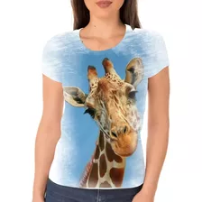 Camiseta Camisa Feminina Girafas Savana África Natureza 5