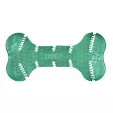 Juguete Para Perros Kong Squeezz Dental Bone, Color Verde