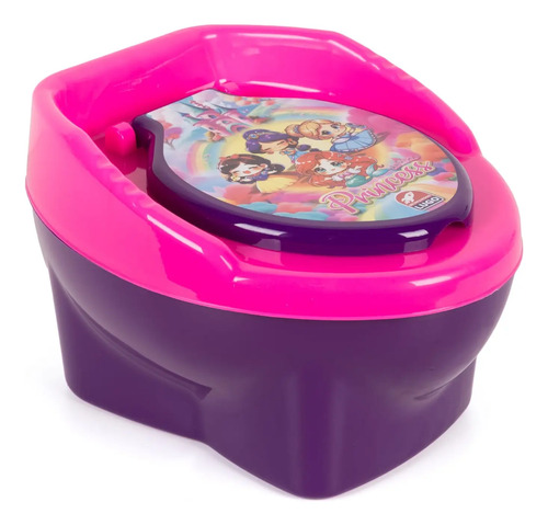 Troninho Infantil Assento Pinico De Transição Educativo Rosa/roxo Princesa