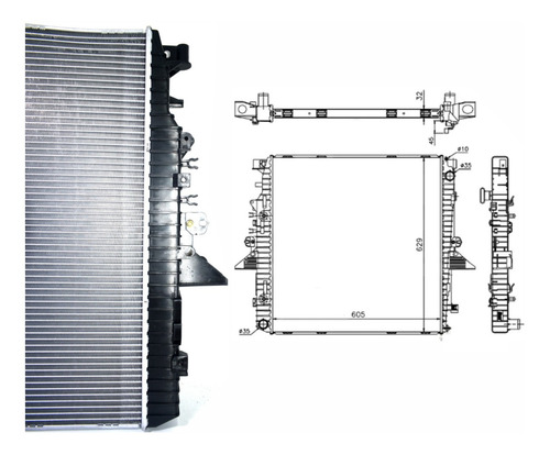 Radiador Land Rover Discovery-range Rover 2.005-2.014 Global Foto 2