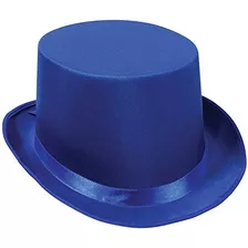 Elegante Sombrero De Copa Del Satén (azul) Partido De Acceso