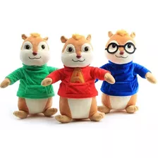 3 Unids/lote Alvin Y Las Ardillas De Peluche Juguetes Kawaii