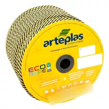 Corda Sinalização Zebrada Preta/amarela 12mm Arteplas C/105m