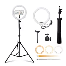 Iluminador Ring Light Anel Luz 26cm Make Fotos Com Tripé U