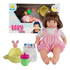 Boneca Anjo Babycinos Faz Xixi Com Roupinha E Acessórios