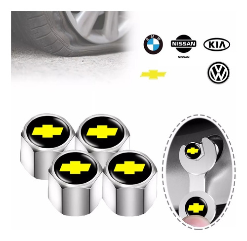 4 Tapones Deportivo Negro Mate Chevrolet R15 Aveo Sonic Onix