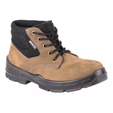 Bota Tenis Sapato Botina Amarrar Nobuck Bracol Bae Bico Pvc