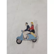 Pin Vespa Moto Pareja Piaggio Motoneta