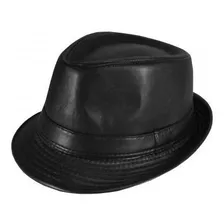 2 Chapéus Feminino Ou Masculino Fedora Tipo Couro Macio