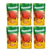 Kit C/6 Molho De Tomate Tradicional Pomarola Em Sachê 340 g