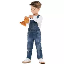 Jardineira Jeans Infantil Masculino Mania Kids 