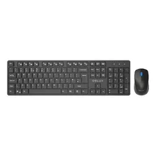 Combo Teclado Usb Black Delux K6012u Y Mouse Usb M321bu Red