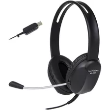 Auriculares Cyber Acoustics Con Microfono Estero Usb