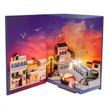 Kit De Casa De Bonecas Diy Mini Book Nook - Cidade Aquática
