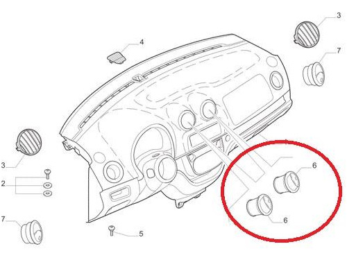 Ventila Ducto Difusor Central De A/c Uno Fiat 2013 Foto 7