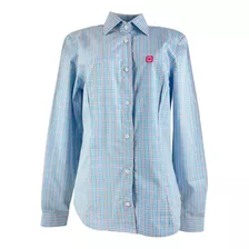 Camisa Feminina Txc Custom Xadrez Azul Claro Ref: 12224l