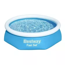 Pileta Inflable Redonda Bestway Fast Set 57450 De 2.44m X 61