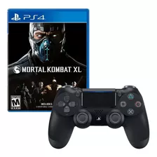 Sony - Mando Dualshock 4 - Color Negro Y Mortal Kombat Xl