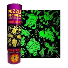 Rompecabezas Puzzle Nocturno Fluo 81 Piezas Monstruos Brilla