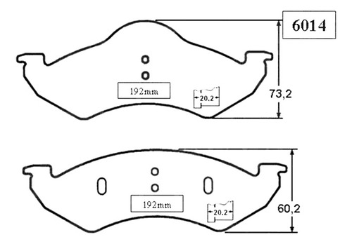 Pastillas Freno Del Para Dodge Dakota 3.9 1997 2002 Foto 2