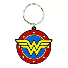 Llavero De Pvc Dc Wonder Woman Classic Logo Soft Touch.