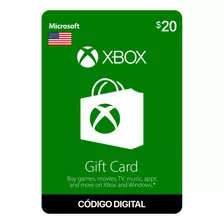 Gift Card Xbox Live $20 Código Digital
