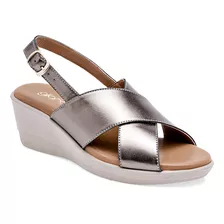 Sandalia Gilardi 4317 Para Mujer Color Gris E8