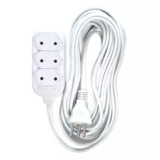 Extensao 3t Bipolar 10m Branco Fiolux 110v/220v