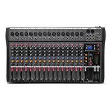 Mezcladora Mixer 16 Canales Bluetooth Usb Estudio Sonido