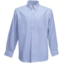 Camisa Oxford Dotacion Empresarial Hombre Color Azul