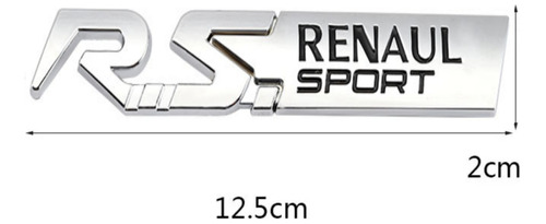 Emblema Renault Sport  Rs  Para Cajuela Clio, Megane Foto 3