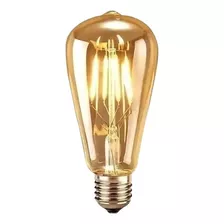 Lâmpada Led St64 Retrô Vintage Filamento Âmbar 4w