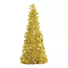 Arbol De Navidad Dorado 25 Cm Plastico Calidad Premium