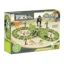 Pista De Carreras Safari Dinosaurio Flexible C/ Jeep Zippy !