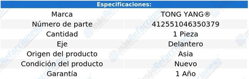 (1) Porta Placas Delantera Tong Yang Cooper Del 2007 Al 2013 Foto 2