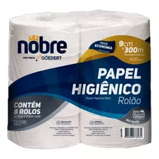 Papel Higiênico Rolão 9x300m 100% Celulose Nobre 08 Unidades