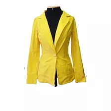 Blazer Feminino Longo Acinturado Maxxi Sem Forro Bengaline