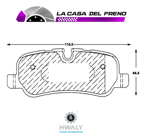 Pastilla Freno Tra Land Rover Range Sport 3.6 2009-2013 Foto 3