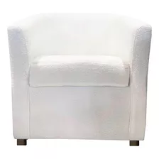 Sillón 1 Cuerpo Boucle Lana Corderito Poltrona Redondo 