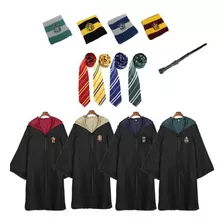 Capa Bordada De Harry Potter Corbata Bufanda Varita 4 Pcs