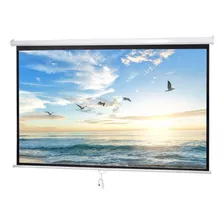 Pantalla De Proyección Hd 100'' 16:9 De Despliegue Manual