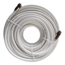 Cable Coaxial Chipa Rg6 X 15 Mts Blanco Con Conectores