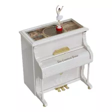 Caixa Musical Piano Vertical Com Porta Jóias E Bailarina