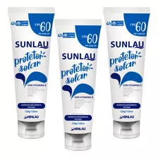 Kit 3 Protetor E Bloqueador Solar Sunlau 60 Fps Uva/uvb